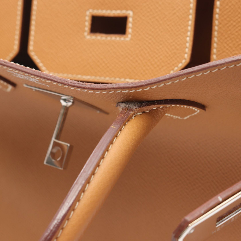 愛馬仕 Haut a courroies 32 手提包 K Epsom Natural 二手女士 SHW-6