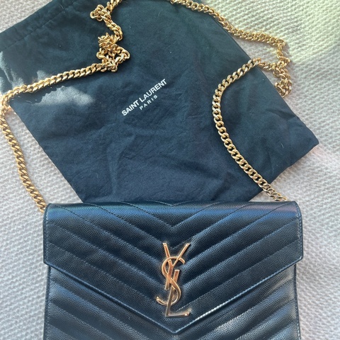 YSL 經典黑色信封包WOC