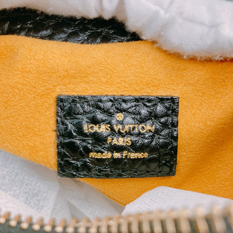 MS0427 Louis Vuitton 路易威登 肩帶腋下包 牛仔布 Slightly Shoulder Denim Canvas Black x GHW-12