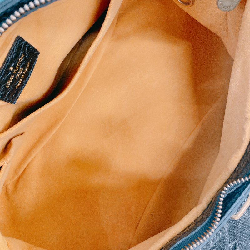 MS0427 Louis Vuitton 路易威登 肩帶腋下包 牛仔布 Slightly Shoulder Denim Canvas Black x GHW-13