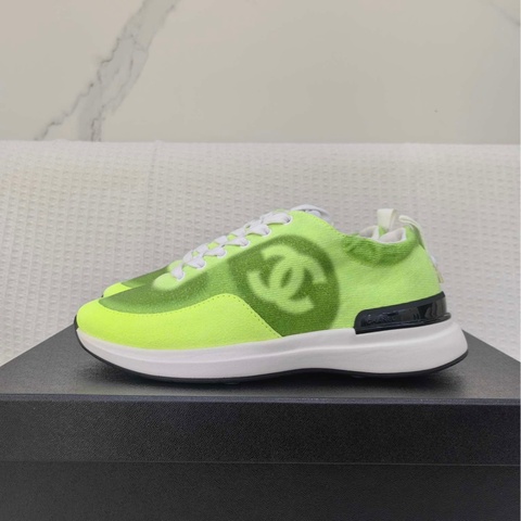 CHANEL香奈兒黃色運動鞋，女士牛仔休閒鞋，35.5碼 全新