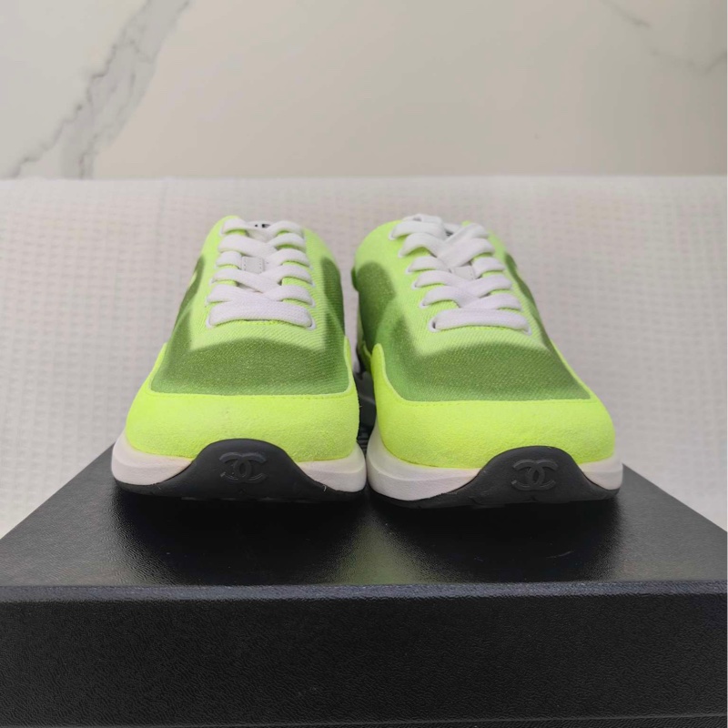 CHANEL香奈兒黃色運動鞋，女士牛仔休閒鞋，35.5碼 全新-1