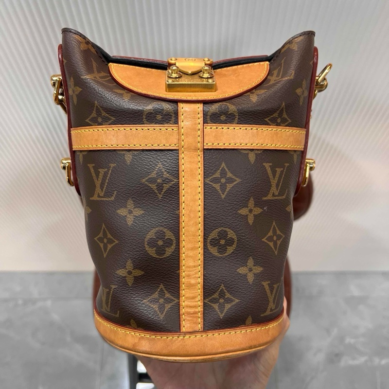LV 路易威登 Duffle 老花薯條包 有長肩帶 尺寸14×14×21cm 22年芯片款 97新-1