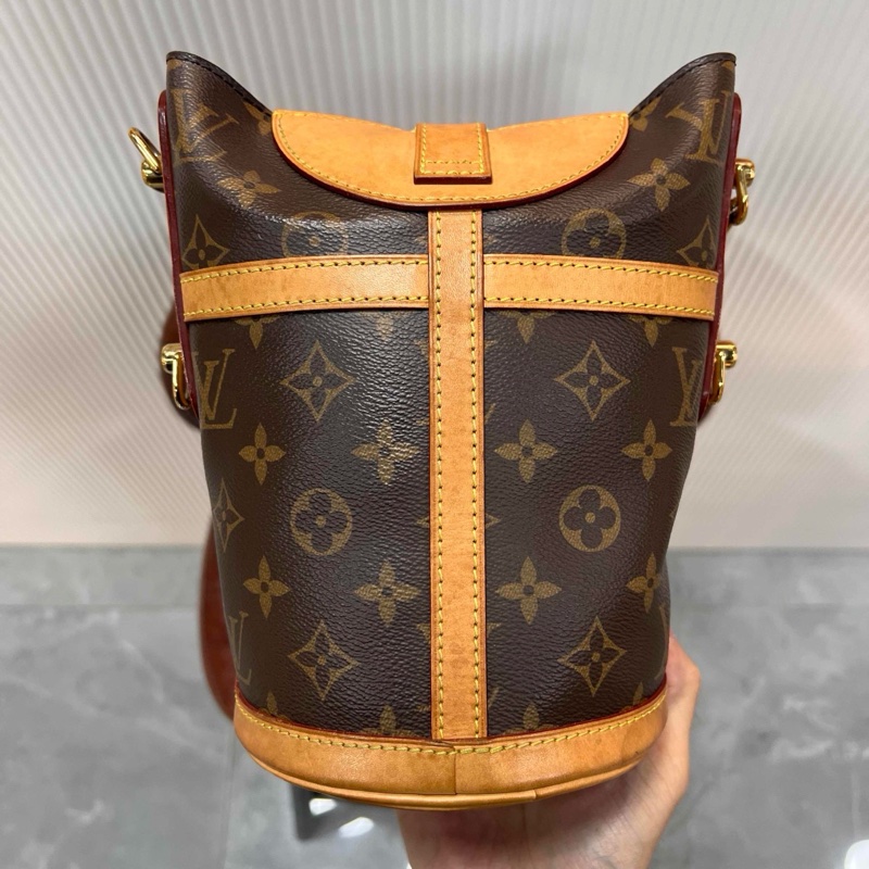 LV 路易威登 Duffle 老花薯條包 有長肩帶 尺寸14×14×21cm 22年芯片款 97新-8