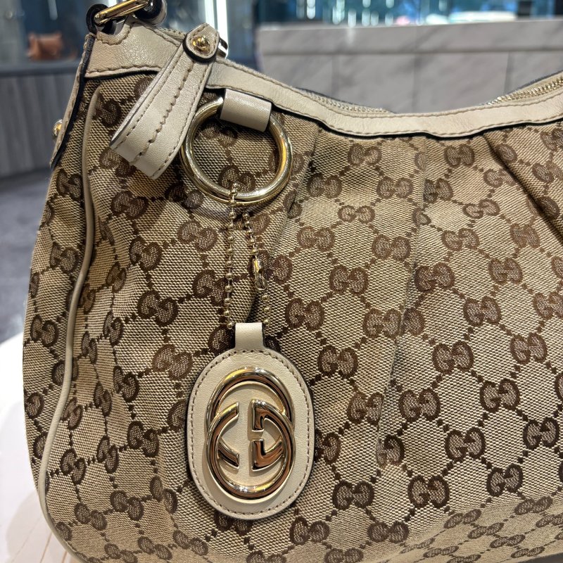 *SHIHNA名牌精品* GUCCI Sukey GG 緹花帆布HOBO-1