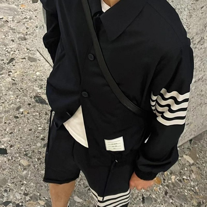 💎Han's house精品服飾💎THom Browne 薄 羊毛 風衣 外套-8