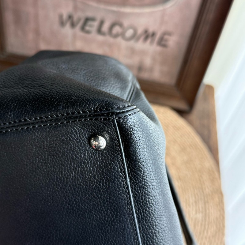 Chanel cerf黑金荔枝紋中號 手提包-13