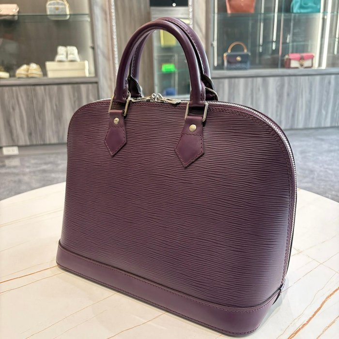 *SHIHNA名牌精品* LV M5280K Alma BB Epi水波纹紫色貝殼包-8