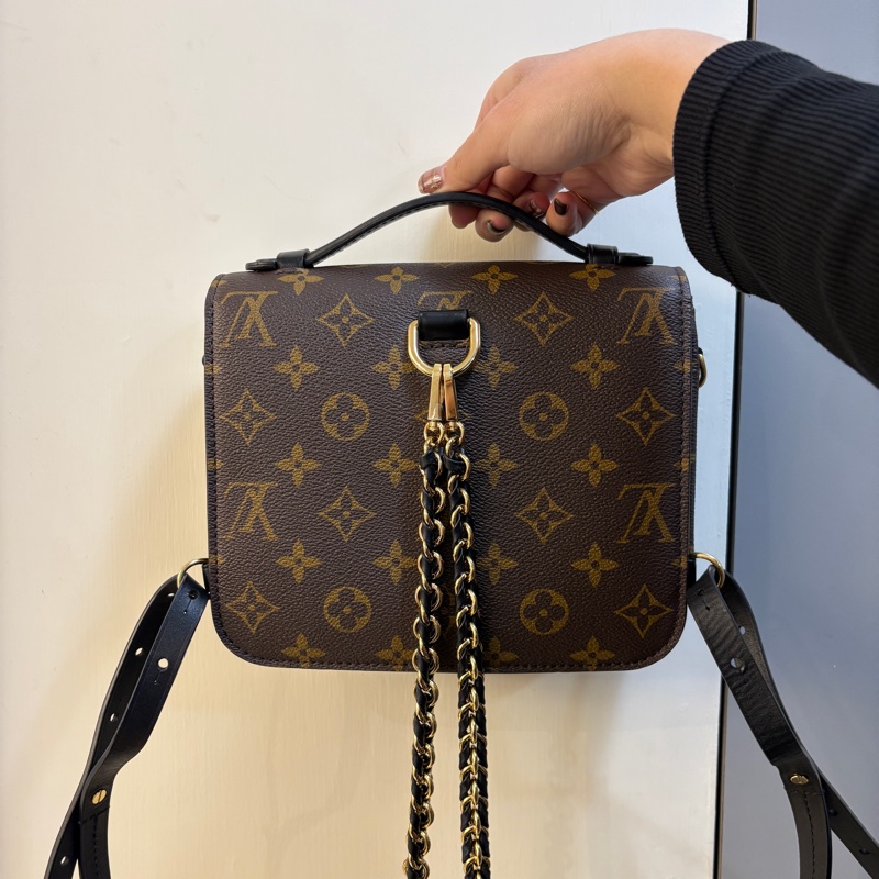 LV雙色原花Pochette Metis 郵差斜背&後背包-3