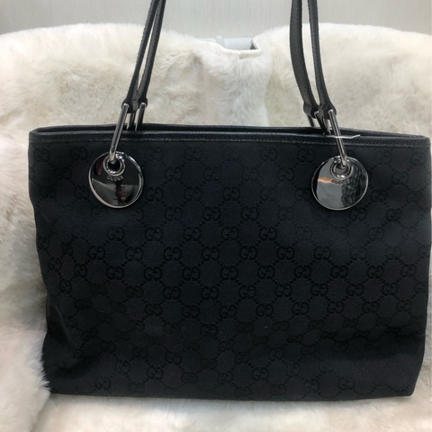Gucci 黑色布Tote XC159