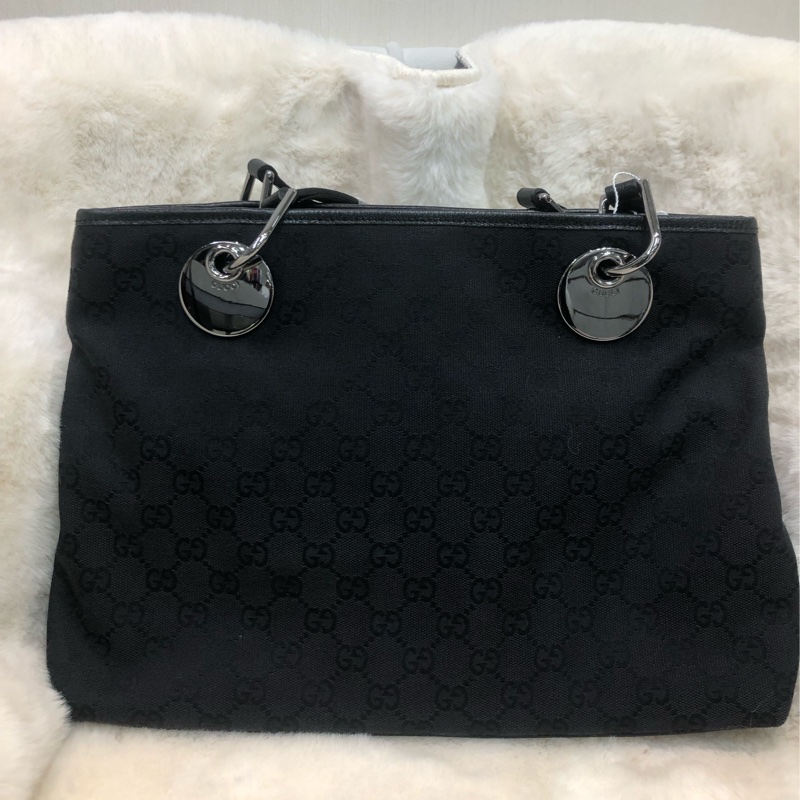 Gucci 黑色布Tote XC159-9