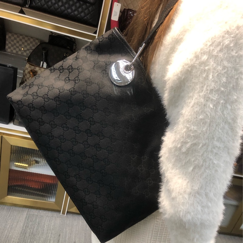 Gucci 黑色布Tote XC159-11