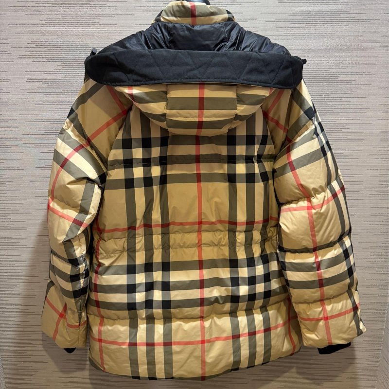 💎Han's house精品服飾💎Burberry 格紋 連帽可拆 羽絨 外套-4