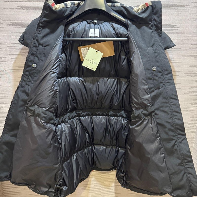 💎Han's house精品服飾💎Burberry 格紋 連帽可拆 羽絨 外套-6