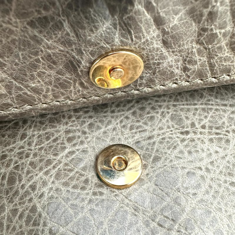 【美收精品】BALENCIAGA 褐色手拿機車包 C-71-6