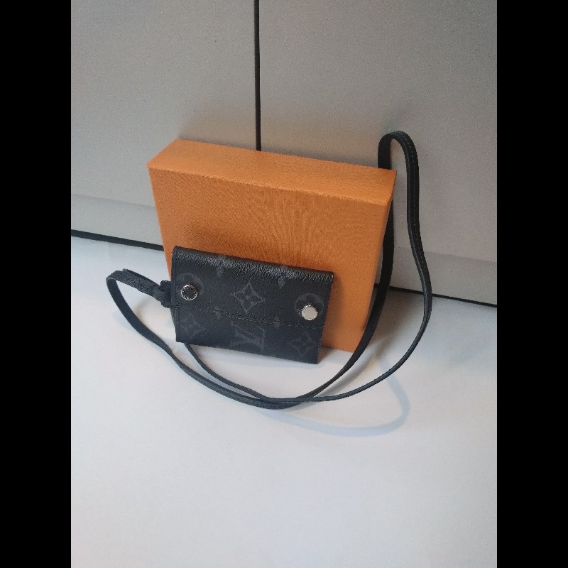 LV 黑灰老花卡片/證件夾-0