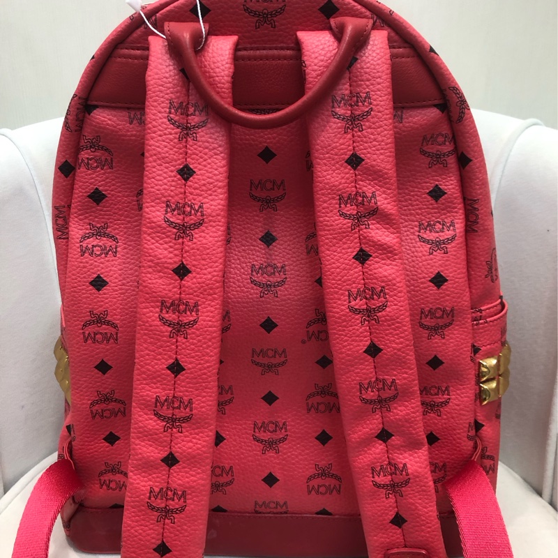 MCM 粉橙紅色背囊 XC152-1