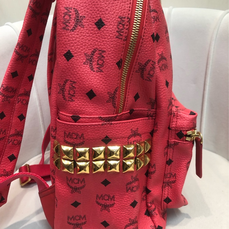 MCM 粉橙紅色背囊 XC152-2