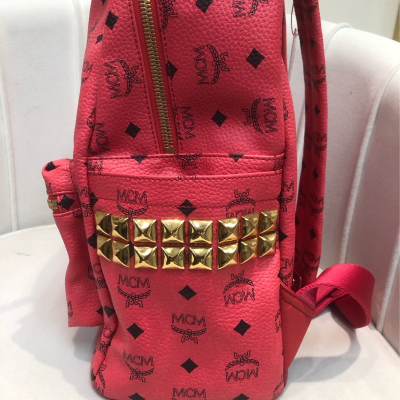 MCM 粉橙紅色背囊 XC152-3