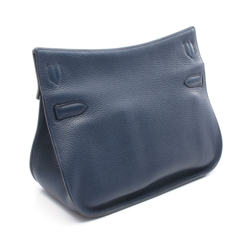 愛馬仕 Jypsiere28 肩背包，Clemence 皮革，海軍藍，二手，帶五金配件-1