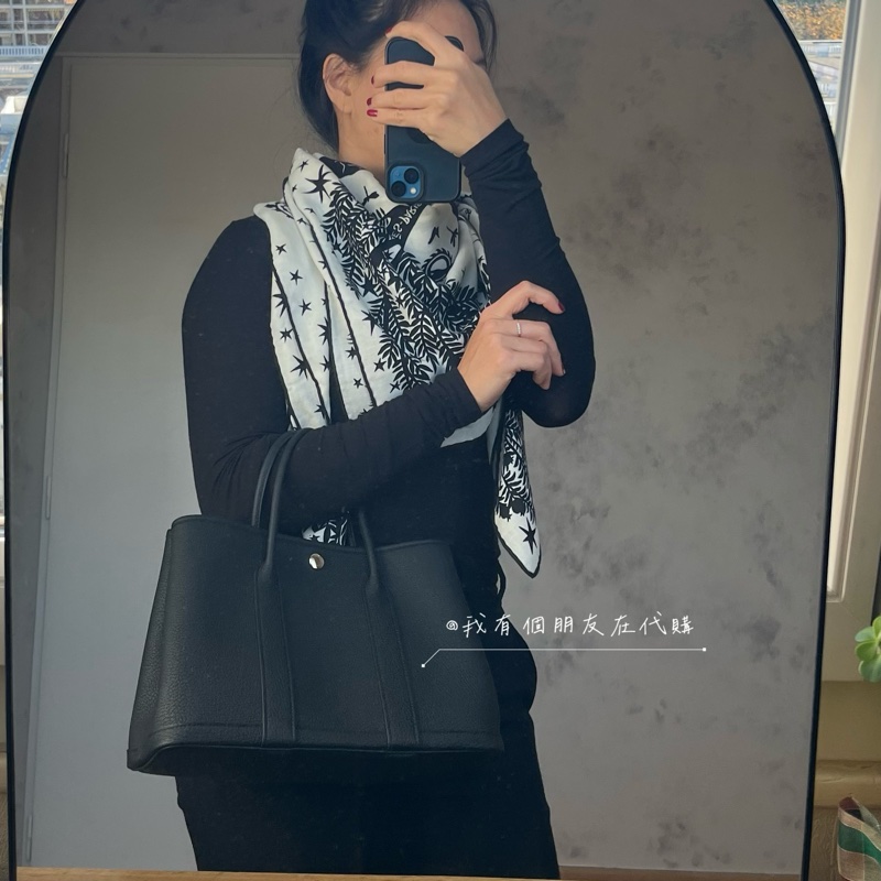 《我有個朋友在代購》愛馬仕黑色皮革花園包GP30-4
