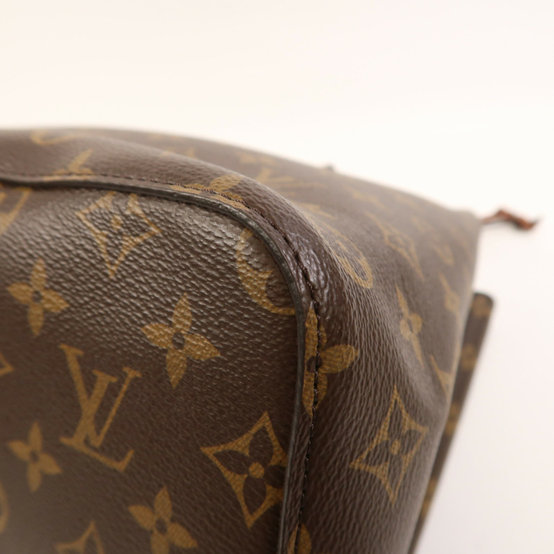 LOUIS VUITTON Monogram NeoNoe MM金扣肩背袋棕色-8