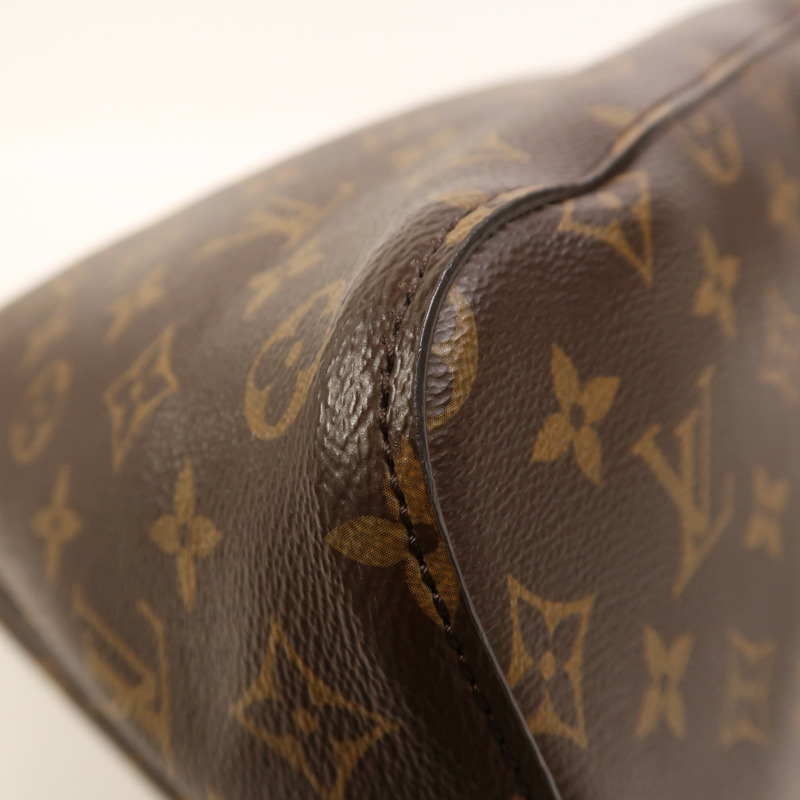 LOUIS VUITTON Monogram NeoNoe MM金扣肩背袋棕色-9