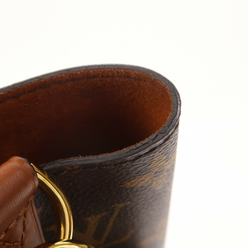 LOUIS VUITTON Monogram NeoNoe MM金扣肩背袋棕色-13
