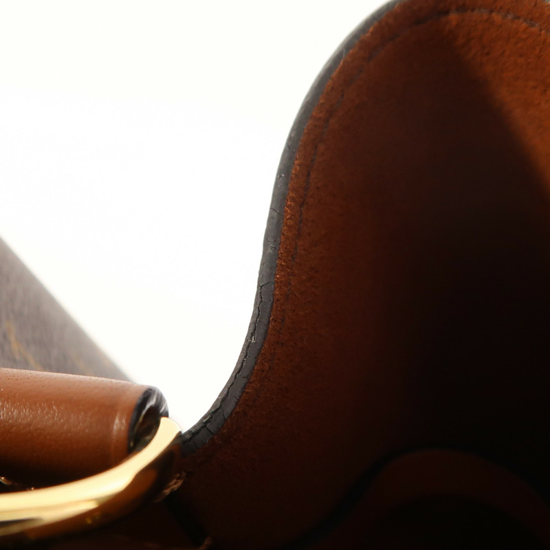 LOUIS VUITTON Monogram NeoNoe MM金扣肩背袋棕色-15