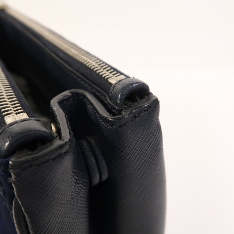 PRADA 尼龍/牛皮皮革2 Way Shoulder銀扣手挽肩背兩用袋-19