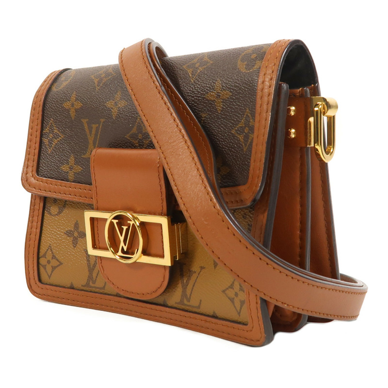 LOUIS VUITTON Monogram Reverse Mini Dauphine金扣肩背袋-2