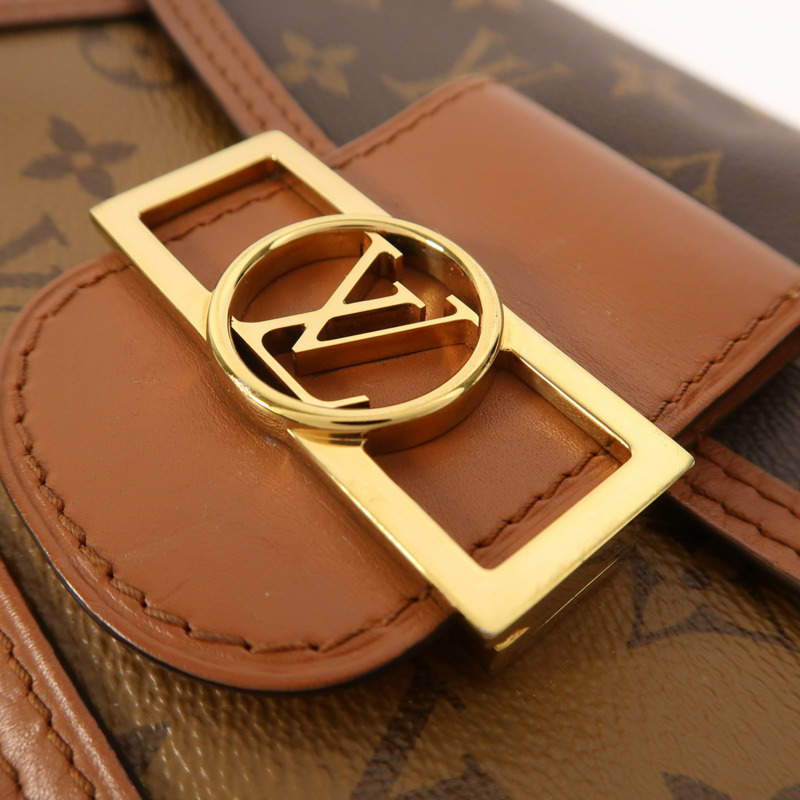 LOUIS VUITTON Monogram Reverse Mini Dauphine金扣肩背袋-8