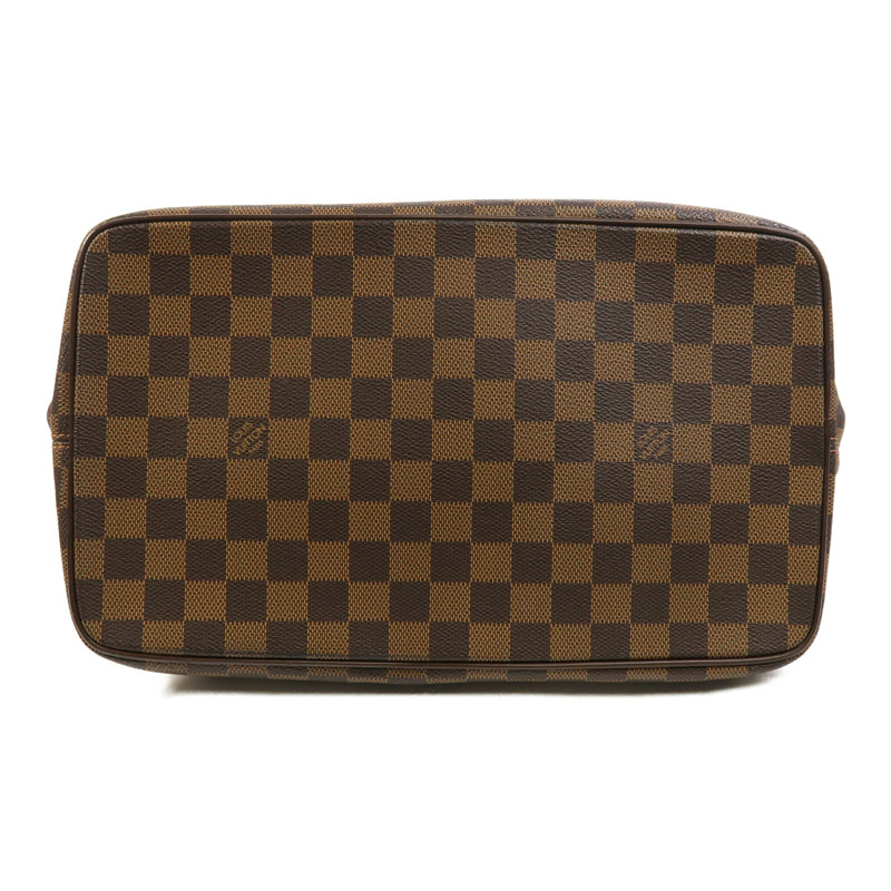 LOUIS VUITTON Damier Saleya MM金扣肩背袋/手挽袋棕色-3