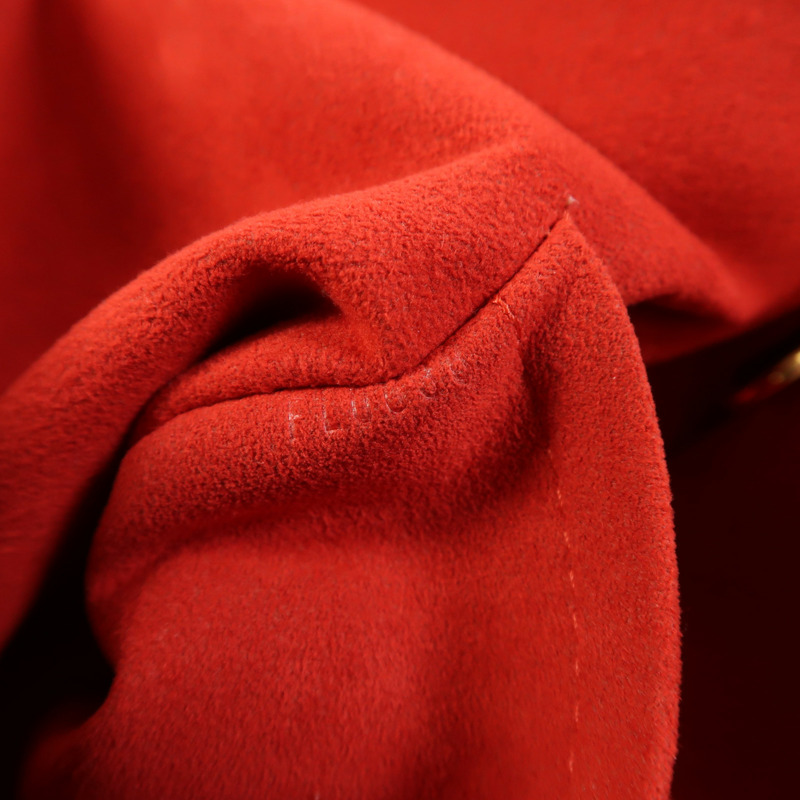 LOUIS VUITTON Damier Saleya MM金扣肩背袋/手挽袋棕色-6