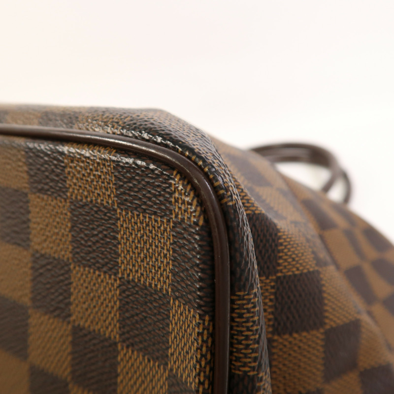 LOUIS VUITTON Damier Saleya MM金扣肩背袋/手挽袋棕色-10