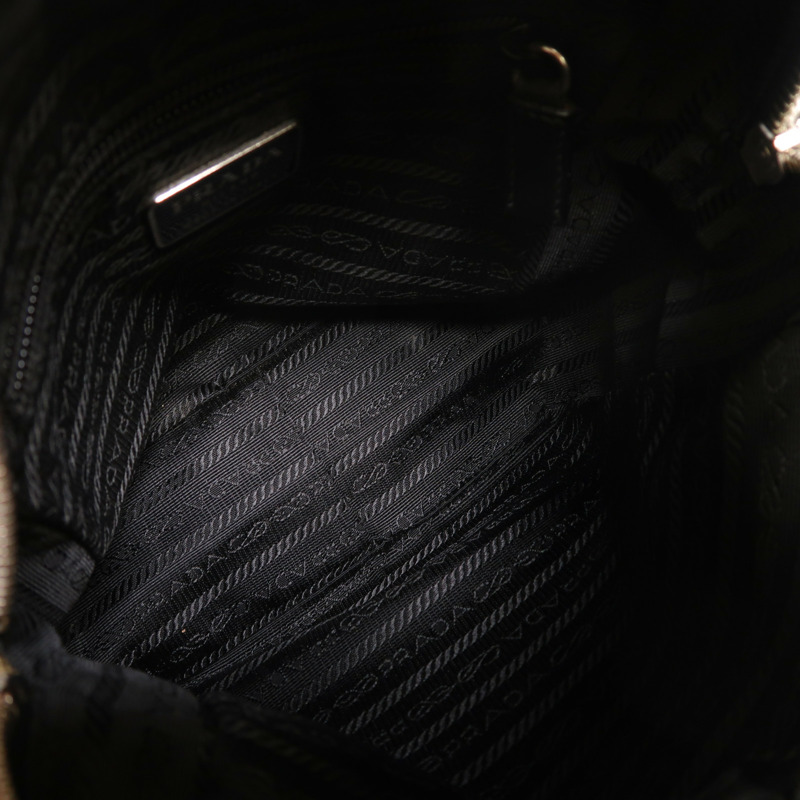 PRADA 帆布Shoulder Bag銀扣肩背袋-4