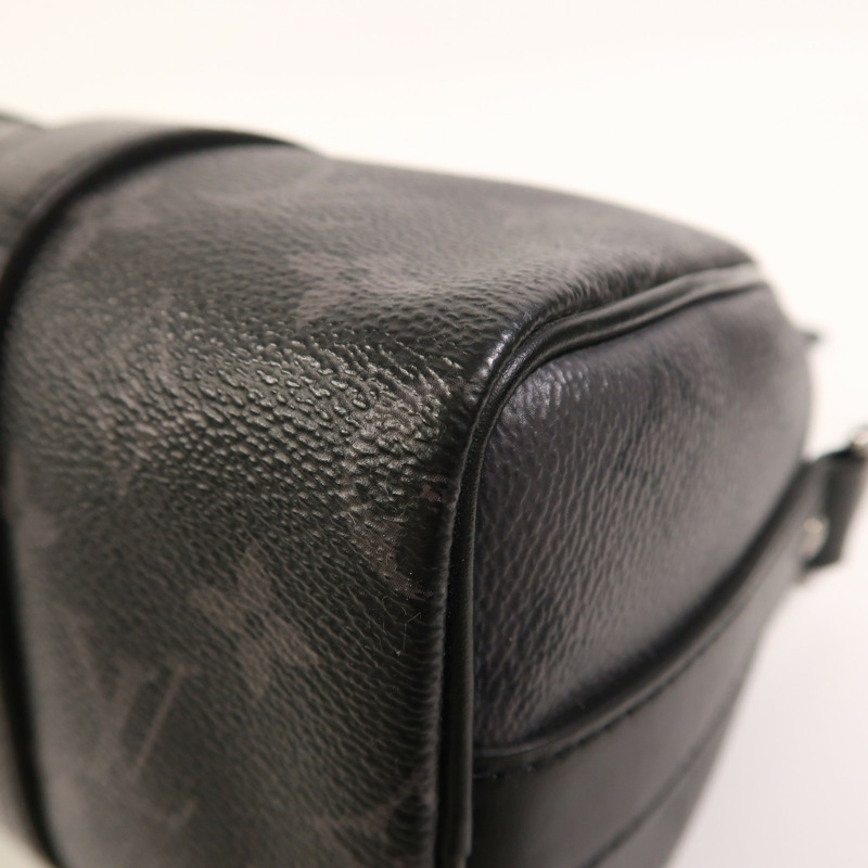 LOUIS VUITTON Monogram Eclipse Reverse Keepall Bandouliere 25銀扣手挽肩背兩用袋-8