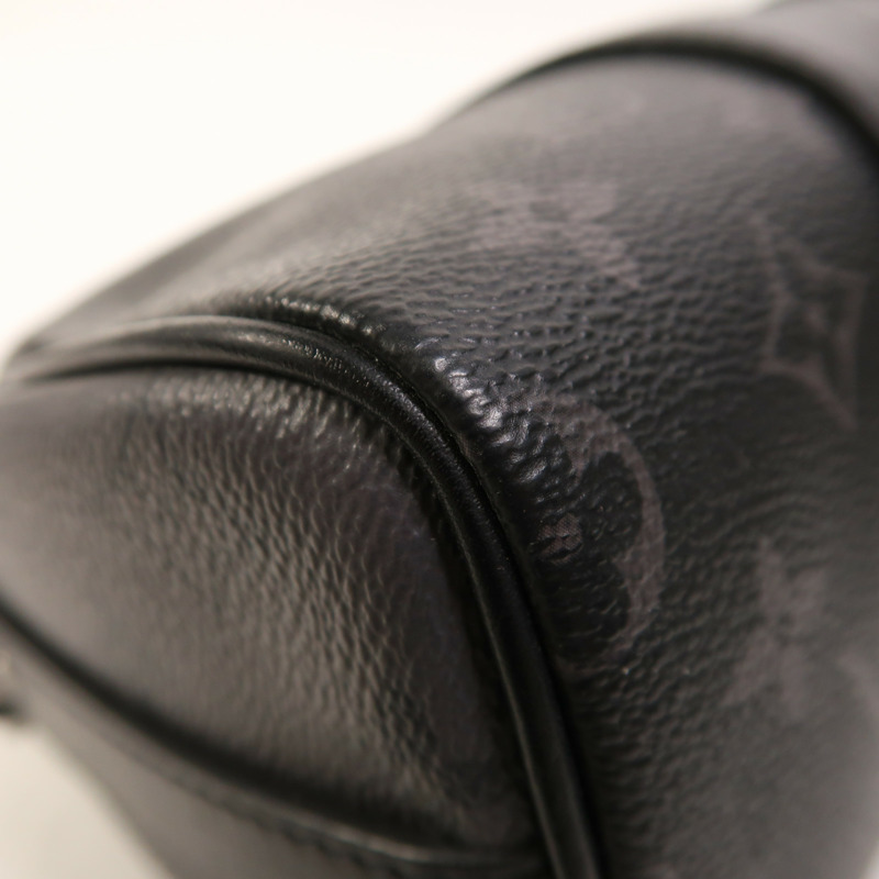 LOUIS VUITTON Monogram Eclipse Reverse Keepall Bandouliere 25銀扣手挽肩背兩用袋-9