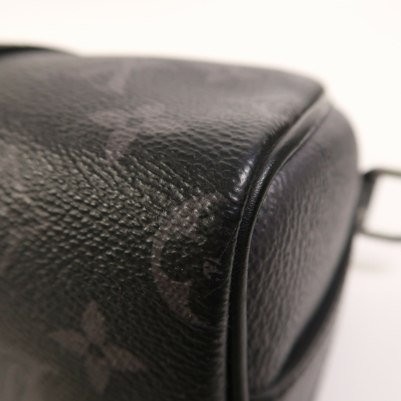 LOUIS VUITTON Monogram Eclipse Reverse Keepall Bandouliere 25銀扣手挽肩背兩用袋-10