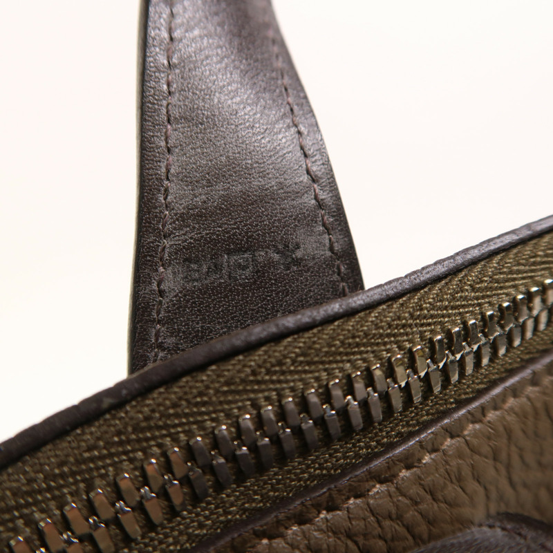 HERMES Togo皮革Victoria Business Bag銀扣手挽袋Etoupe-8