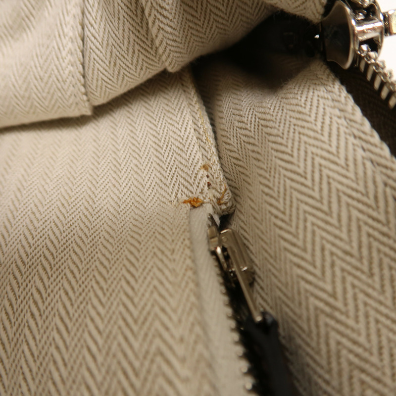 HERMES Togo皮革Victoria Business Bag銀扣手挽袋Etoupe-20