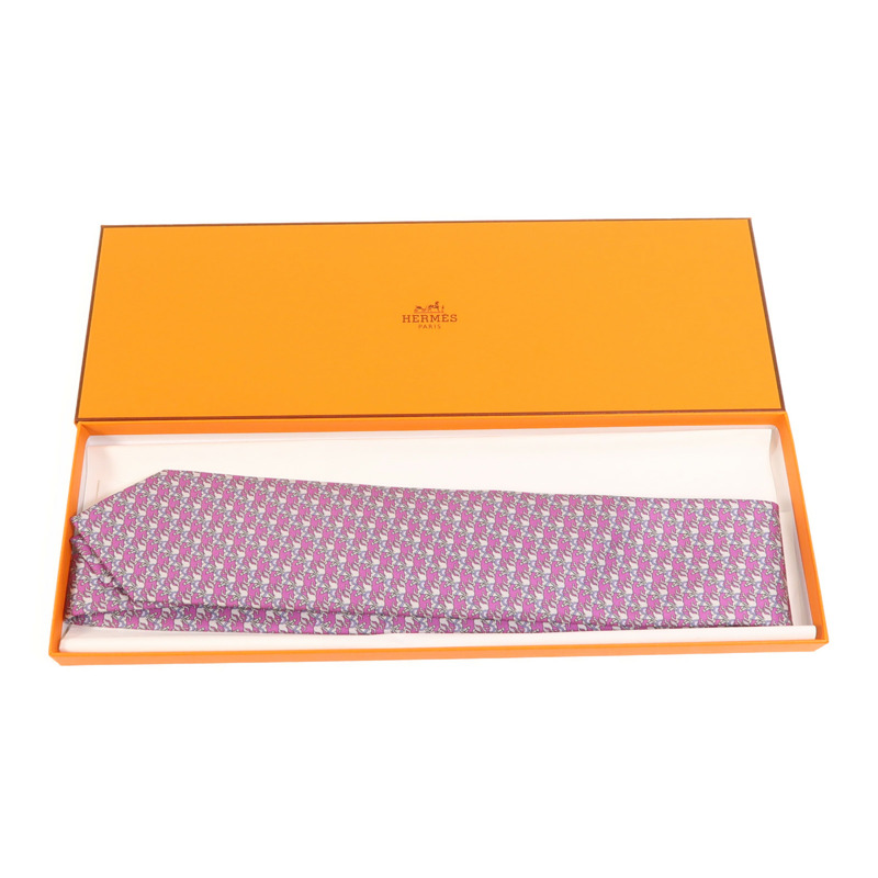 HERMES 絲質Necktie領帶-8