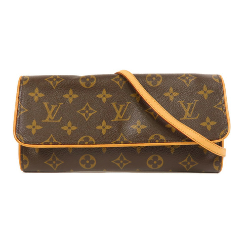LOUIS VUITTON Monogram Pochette Twin GM金扣肩背袋