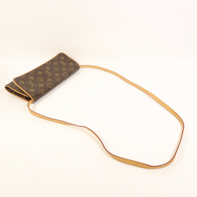 LOUIS VUITTON Monogram Pochette Twin GM金扣肩背袋-7