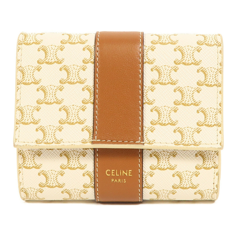 CELINE 塗層帆布Wallet金扣錢包-0