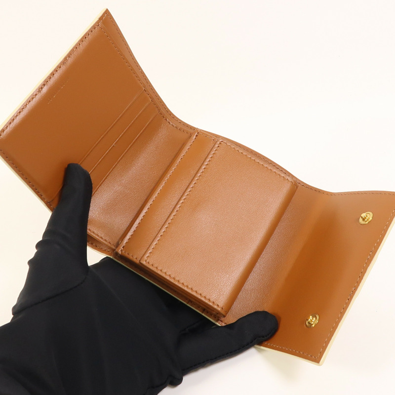 CELINE 塗層帆布Wallet金扣錢包-4