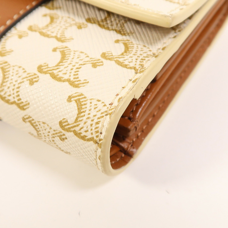 CELINE 塗層帆布Wallet金扣錢包-10