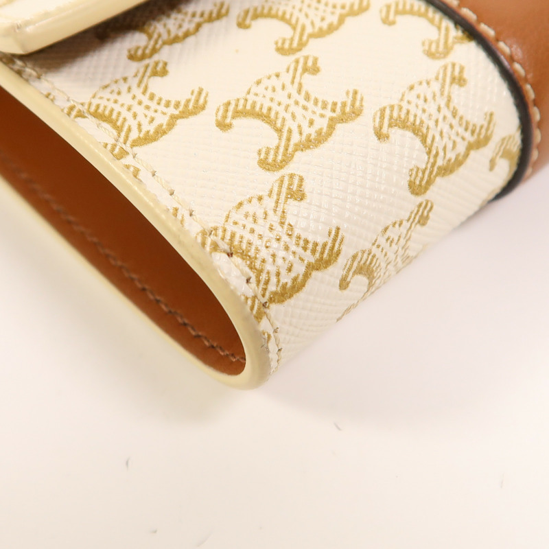 CELINE 塗層帆布Wallet金扣錢包-11