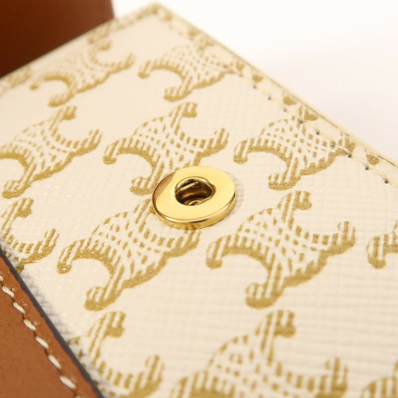 CELINE 塗層帆布Wallet金扣錢包-14