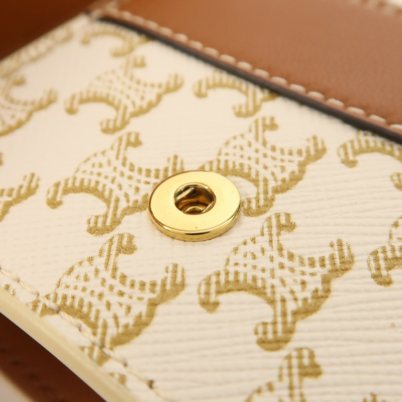 CELINE 塗層帆布Wallet金扣錢包-15